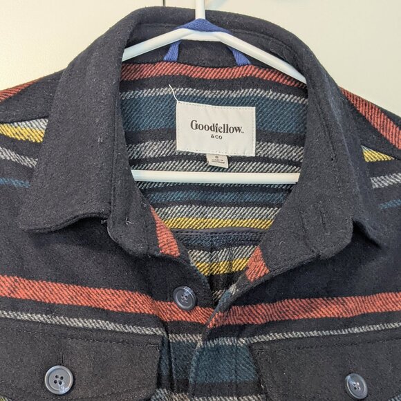 Goodfellow & Co. Polyester/Wool Blend Striped Coat - Picture 3 of 11